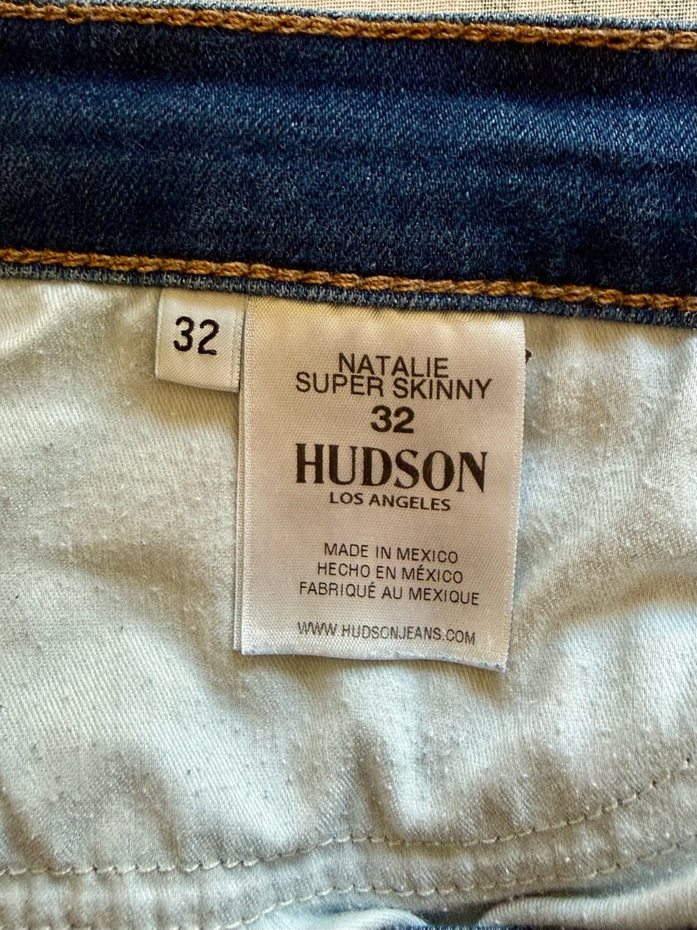 Hudson Natalie Jeans Women’s Dark Indigo Skinny Jeans - Picture 8 of 9